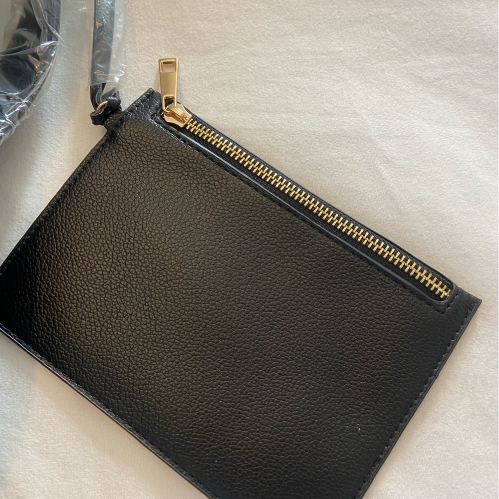 NWT Anthropologie Black Leather Tote Bag - Picture 5 of 7